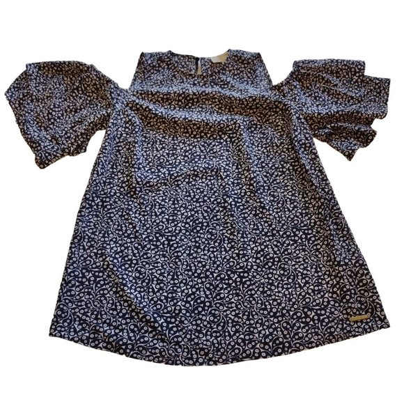 Michael Kors Top Womens Small Cold Shoulder Layered Sleeves - Picture 3 of 11